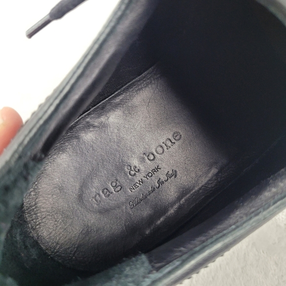 rag & bone Black Leather Brogue Derby Shoes main image 10